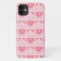Stylised Art Deco butterfly - coral pink