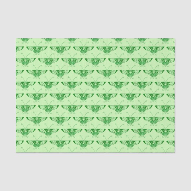 Stylised Art Deco butterfly - emerald green Tissue Paper (Front)