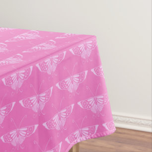 Stylised Art Deco butterfly  - orchid pink Tablecloth