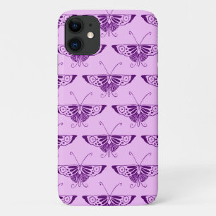 Stylised Art Deco butterfly - purple and orchid Case-Mate iPhone Case