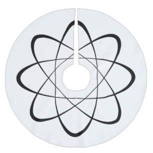 Stylised Atom Symbol Brushed Polyester Tree Skirt