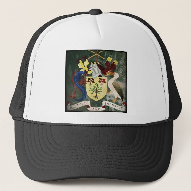 Stylised Barbados COA Trucker Hat (Front)