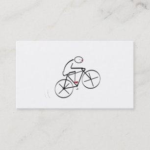 Stylised Bicyclist Design Business Card