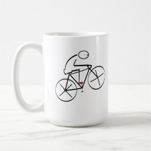 Stylised Bicyclist Design Coffee Mug