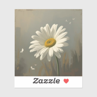 stylised blooming daisy paintings
