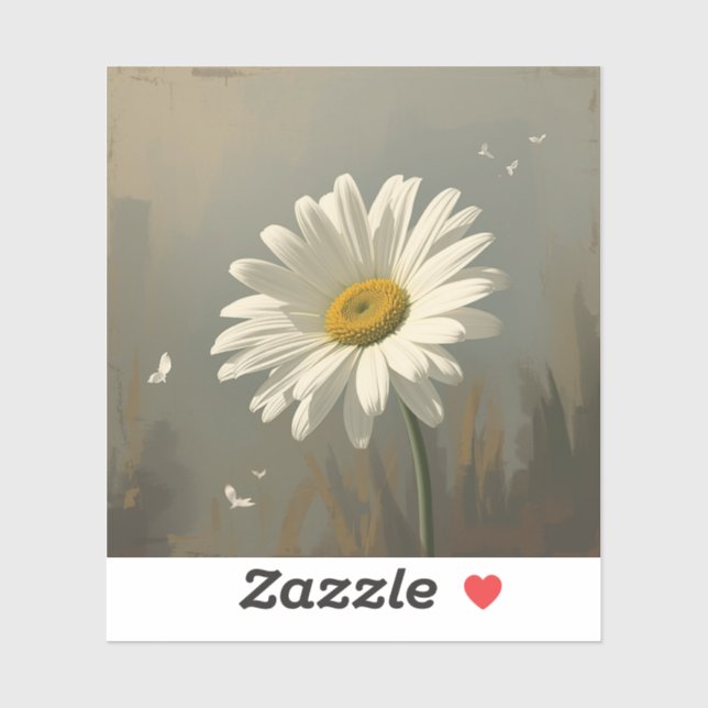 stylised blooming daisy paintings (Sheet)