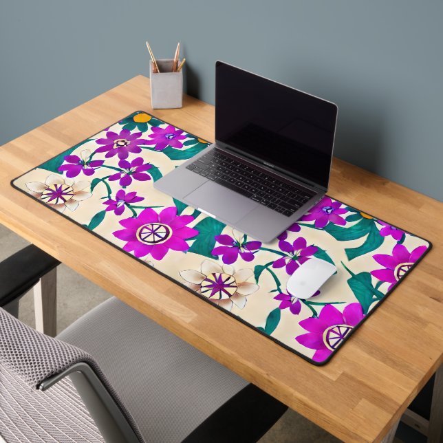 Stylised Blossoms Desk Mat (Office 2)