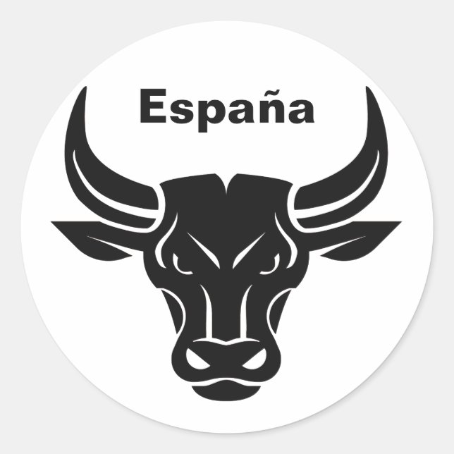 Stylised Bull custom text & colour stickers (Front)