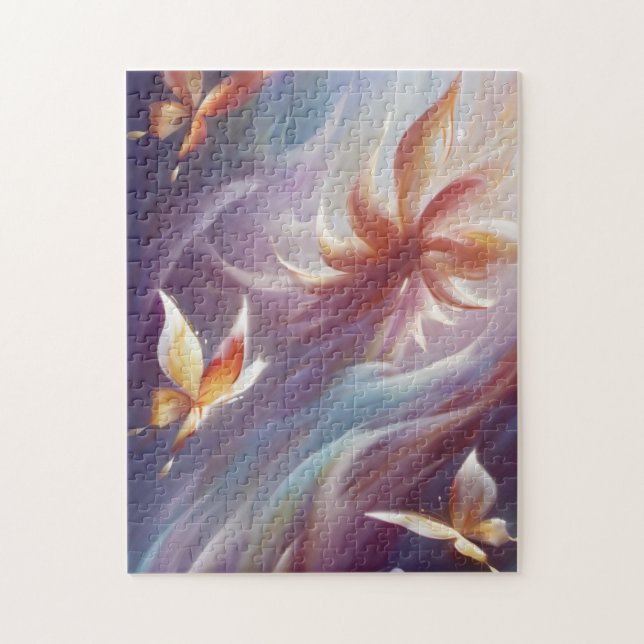 Stylised Butterflies and Flower Jigsaw Puzzle (Vertical)