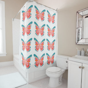 Stylised Butterflies shower curtain