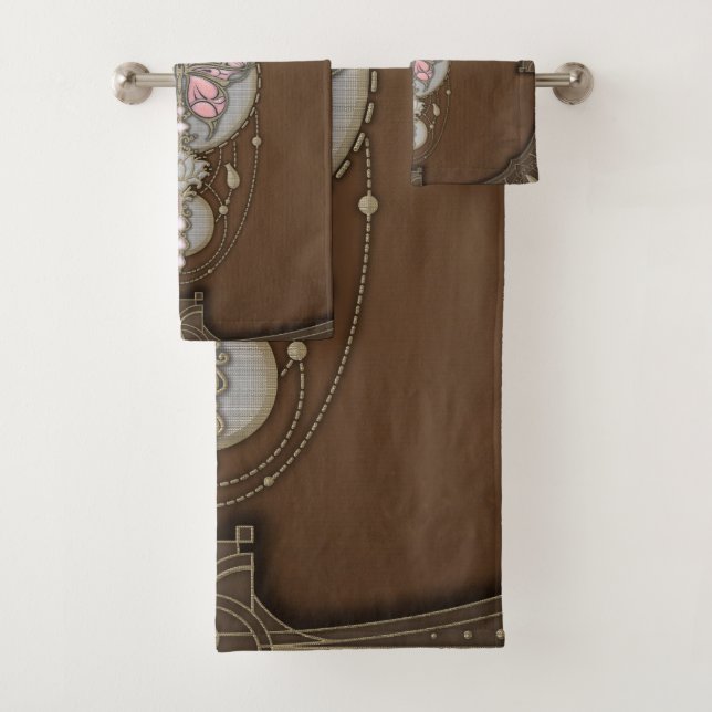 Stylised butterfly  bath towel set (Insitu)