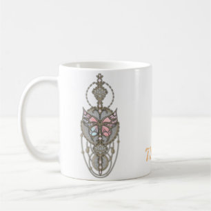 Stylised butterfly coffee mug