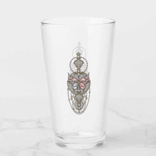 Stylised butterfly  glass (Front)