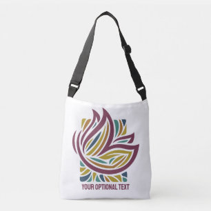 Stylised Butterfly Optional Text Crossbody Bag