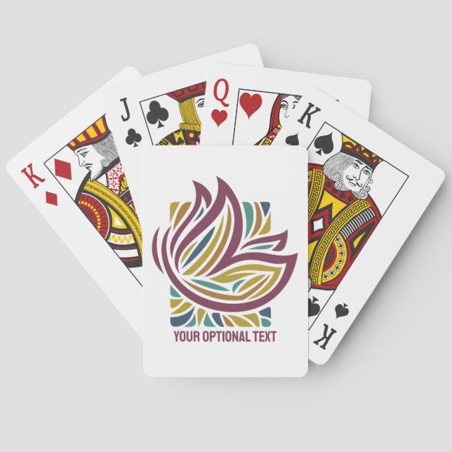 Stylised Butterfly Optional Text Playing Cards (Back)