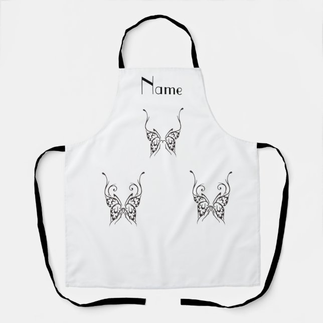 Stylised Butterfly Tattoo Thunder_Cove Apron (Front)