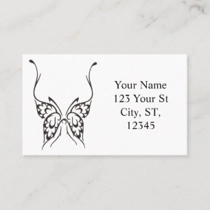 Stylised Butterfly Tattoo Thunder_Cove  Business Card