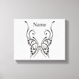 Stylised Butterfly Tattoo Thunder_Cove  Canvas Print