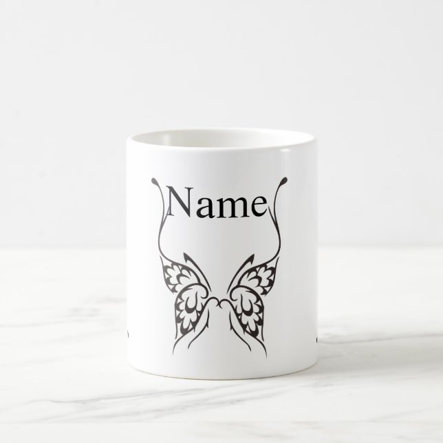Stylised Butterfly Tattoo Thunder_Cove Coffee Mug (Center)