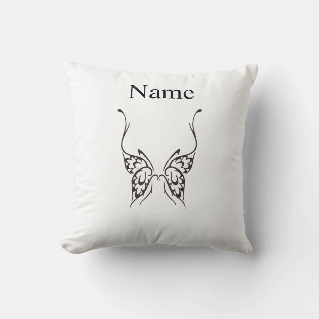 Stylised Butterfly Tattoo Thunder_Cove  Cushion (Front)