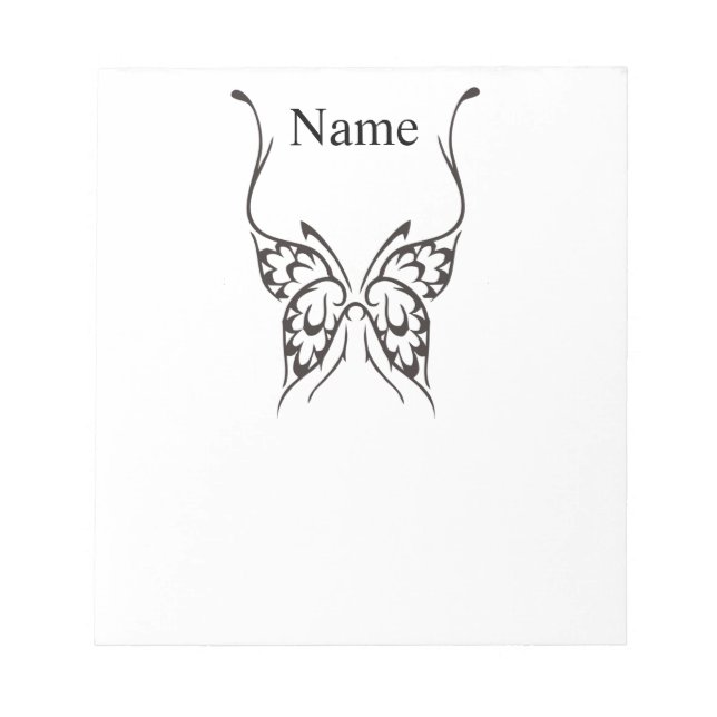 Stylised Butterfly Tattoo Thunder_Cove  Notepad (Front)