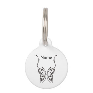 Stylised Butterfly Tattoo Thunder_Cove Pet Tag