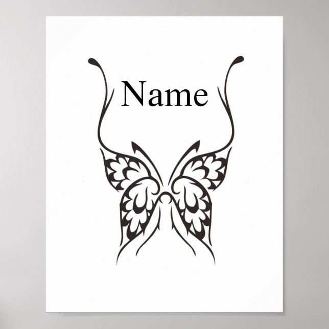 Stylised Butterfly Tattoo Thunder_Cove  Poster (Front)