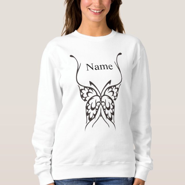 Stylised Butterfly Tattoo Thunder_Cove  Sweatshirt (Front)