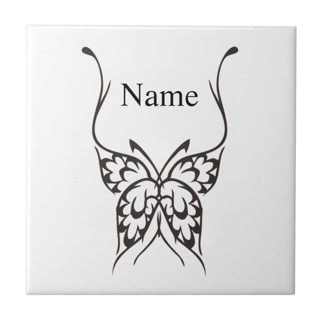 Stylised Butterfly Tattoo Thunder_Cove   Tile (Front)