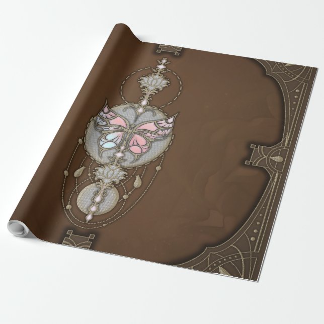 Stylised butterfly  wrapping paper (Unrolled)