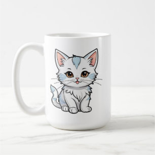 Stylised Cat Cartoon Line Art Design-52316 Coffee Mug