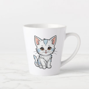 Stylised Cat Cartoon Line Art Design-52316 Latte Mug