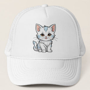 Stylised Cat Cartoon Line Art Design-52316 Trucker Hat