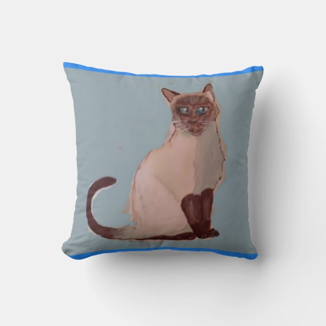 Stylised Cat Pillow (Front)