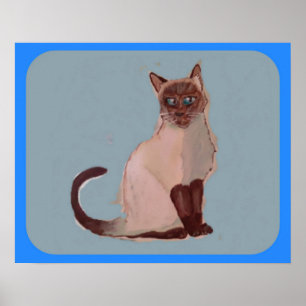 Stylised cat Poster