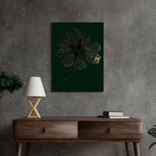 Stylised Charm Four-Leaf Clover (16" x 20") Canvas Print