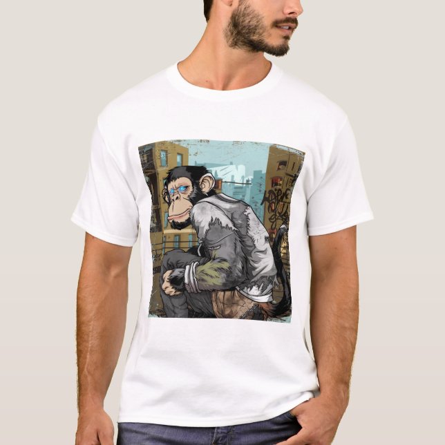 Stylised chimpansee T-Shirt (Front)