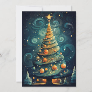 Stylised Christmas tree Holiday Card