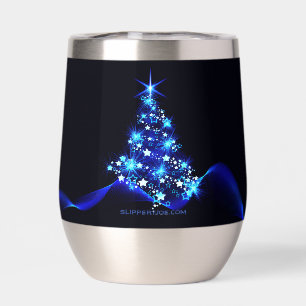 stylised Christmas tree SlipperyJoe glowing blue s