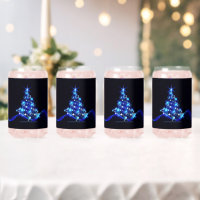 stylised Christmas tree SlipperyJoe glowing blue s