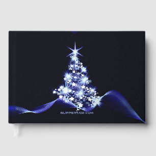 stylised Christmas tree SlipperyJoe glowing blue s Guest Book