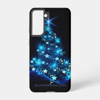 stylised Christmas tree SlipperyJoe glowing blue s