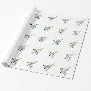 Stylised Christmas Tree Wrapping Paper