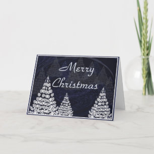 Stylised Christmas trees Holiday Card