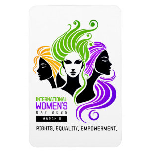 Stylised Colourful Trio of Women IWD 2025 Magnet