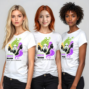 Stylised Colourful Trio of Women IWD 2025 T-Shirt