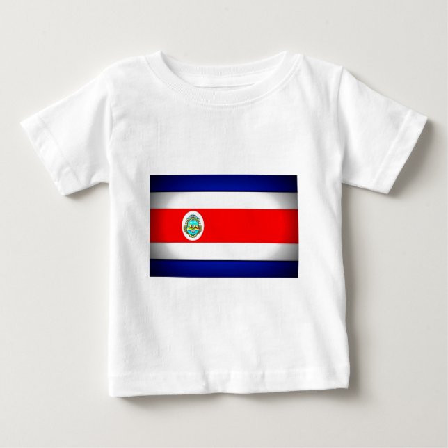 Stylised Costa Rica Flag Baby T-Shirt (Front)