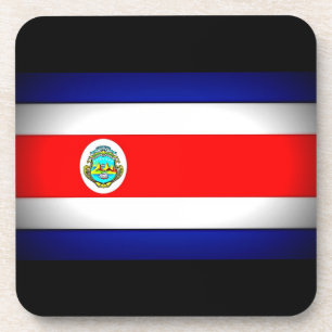 Stylised Costa Rica Flag Coaster