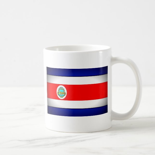 Stylised Costa Rica Flag Coffee Mug (Right)