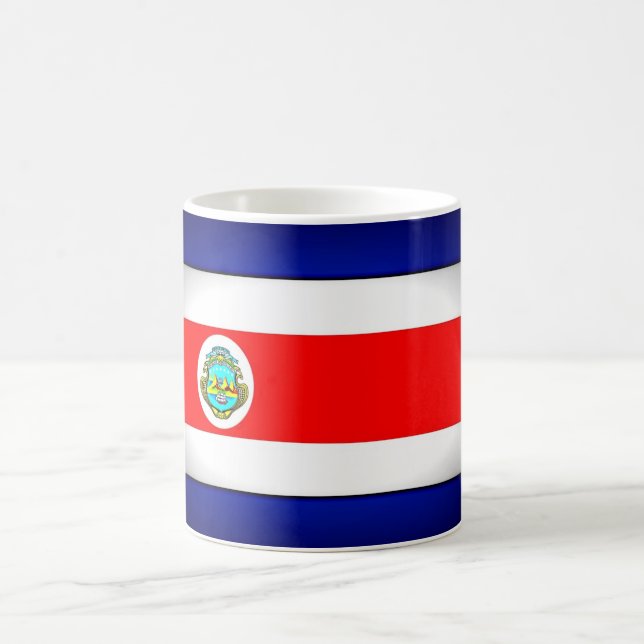 Stylised Costa Rica Flag Coffee Mug (Center)